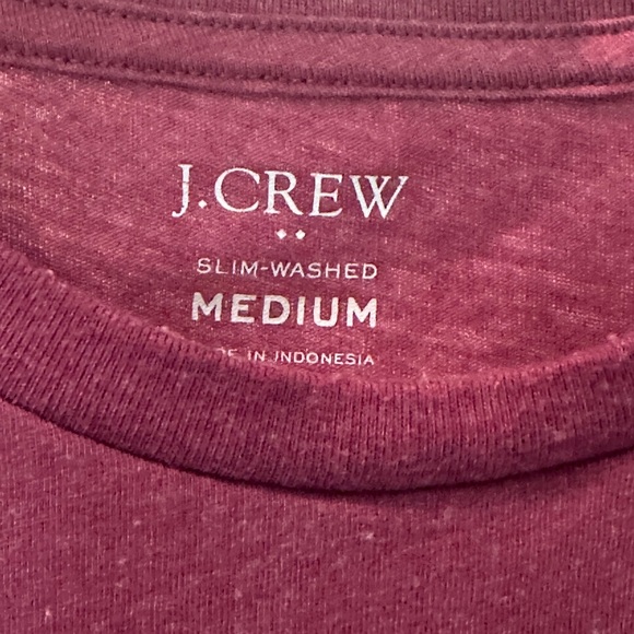 J. Crew Men's Maroon Short Sleeve Tee - Picture 2 of 2